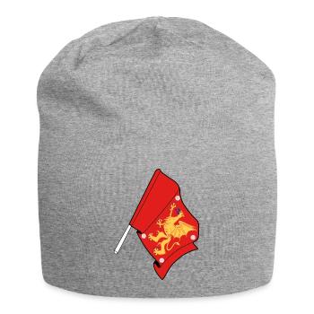 Flagge der Provinz Östergötland - Jersey-Beanie - Grau meliert - Vorne