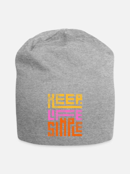 Keep Life Simple - Jersey Beanie - heather grey