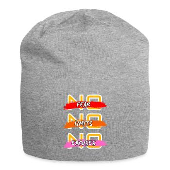 No fear no limits no excuses - Jersey Beanie - heather grey - Front