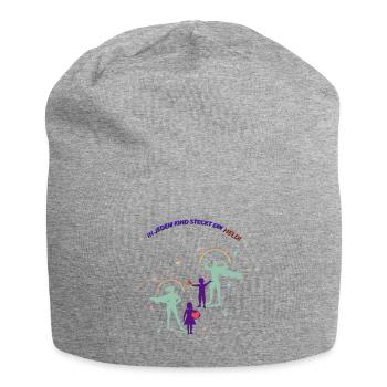 Il y a un héros dans chaque enfant ! - Bonnet en jersey - gris chiné - Devant
