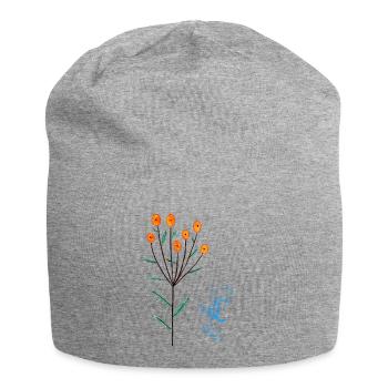 Qualle - Jersey-Beanie - Grau meliert - Vorne