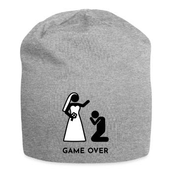 Hochzeit - Das Spiel ist vorbei - Jersey-Beanie - Grau meliert - Vorne