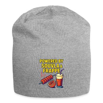 Die Kraft von Souvla und Graffiti Style Frappe - Jersey-Beanie - Grau meliert - Vorne