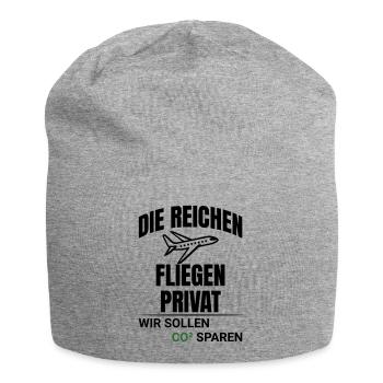 Abstraktes CO2 Klimaschutz Design - Jersey-Beanie - Grau meliert - Vorne