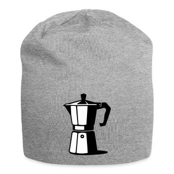 Espresso pot - Jersey Beanie - heather grey - Front