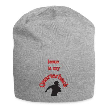 Jésus est mon quarterback T-shirt - Bonnet en jersey - gris chiné - Devant