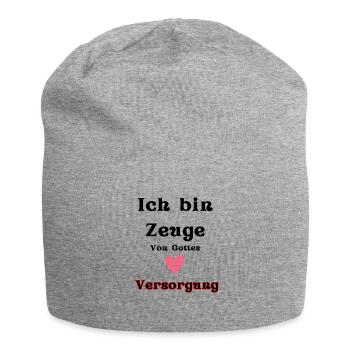Herz und Versorgung Motiv - Jersey-Beanie - Grau meliert - Vorne