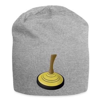 2025-STOCK GLACE-jaune - Bonnet en jersey - gris chiné - Devant
