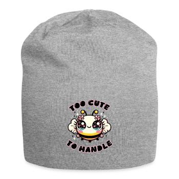 Too Cute To Handle  - Jersey Beanie - heather grey - Front