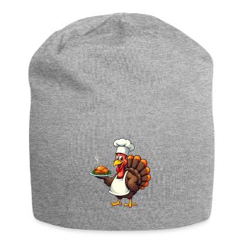 Thanksgiving Turkey Cook Thanksgiving - Jersey Beanie - heather grey - Front
