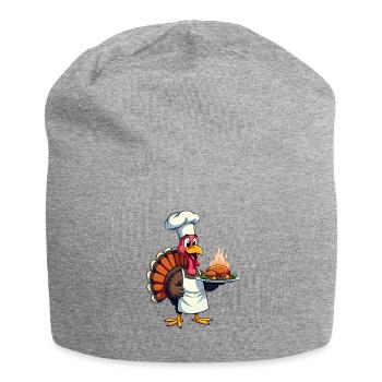 Thanksgiving Turkey Cook Thanksgiving - Jersey Beanie - heather grey - Front