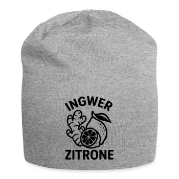 Ingwer Zitrone Beste Kombi gegen Erkältung - Jersey-Beanie - Grau meliert - Vorne