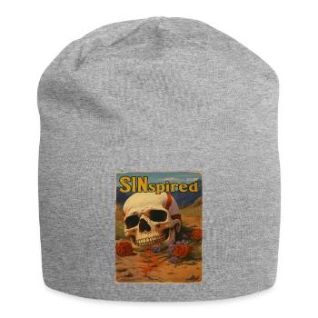 Inspired by Sins, Skull in the Desert - Jersey Beanie - heather grey - Front