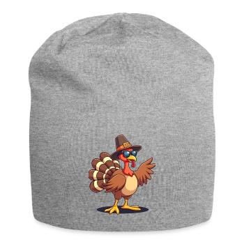 Thanksgiving Lustiger Thanksgiving Truthahn - Jersey-Beanie - Grau meliert - Vorne