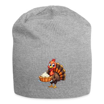 Thanksgiving Funny Thanksgiving Turkey - Jersey Beanie - heather grey - Front