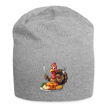 Thanksgiving Lustiger Thanksgiving Truthahn - Jersey-Beanie - Grau meliert - Vorne