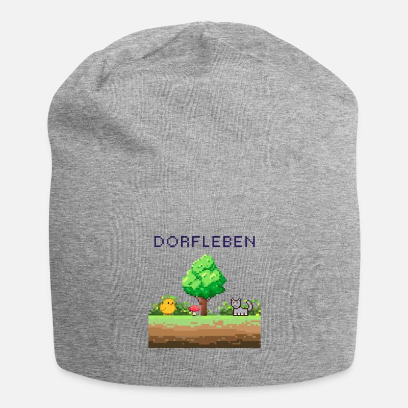 Dörflleben Pixelwelt - Jersey Beanie - heather grey