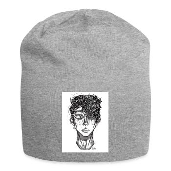 Doodle The Face - Jersey-Beanie - Grau meliert - Vorne