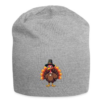 Thanksgiving Drôle Dinde de Thanksgiving - Bonnet en jersey - gris chiné - Devant