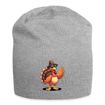 Thanksgiving Drôle Dinde de Thanksgiving - Bonnet en jersey - gris chiné - Devant