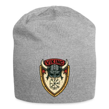 Viking Shield Helmet Emblem - Jersey Beanie - heather grey - Front