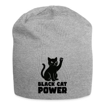 Katzenkraft - Jersey-Beanie - Grau meliert - Vorne