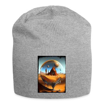 Orbital Desert Ruins in Glass - Jersey Beanie - heather grey - Front