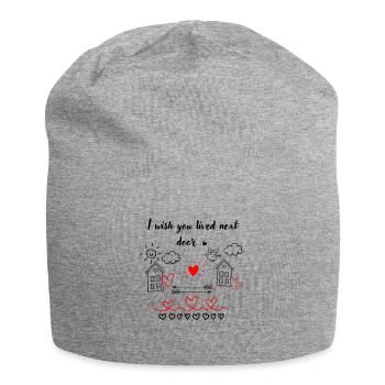 I Wisch You Lived Next Door - Jersey-Beanie - Grau meliert - Vorne