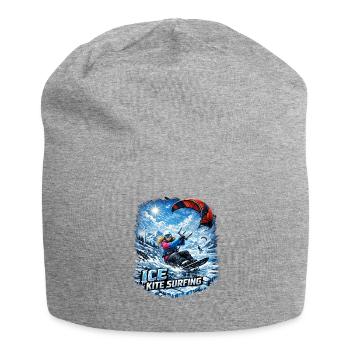 WINTER KITE SURFER GIRL - Jersey Beanie - heather grey - Front