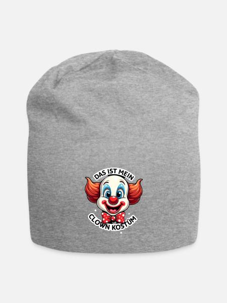 Karneval Clown Kostüm Fasching Fastnacht - Jersey-Beanie - Grau meliert