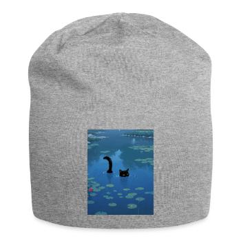 MonCat Water Lily Impressio Mon Chat le nénuphar - Jersey-Beanie - Grau meliert - Vorne