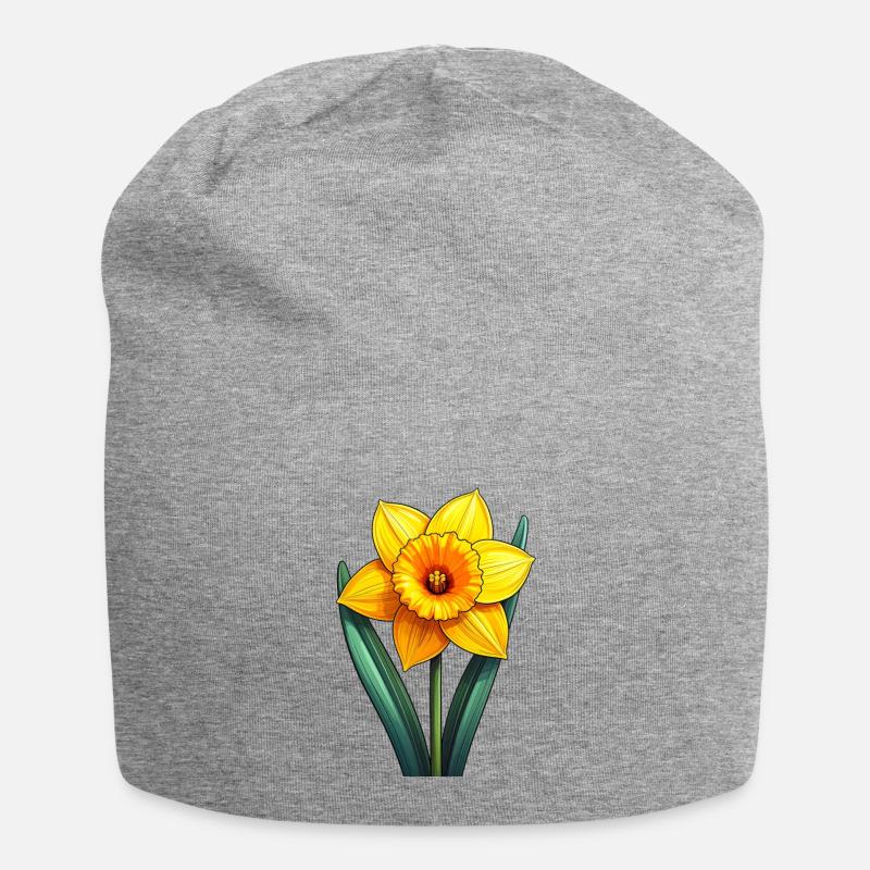 Jonquille / Jonquille - Bonnet en jersey - gris chiné