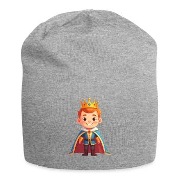 Edler Prinz - Jersey-Beanie - Grau meliert - Vorne