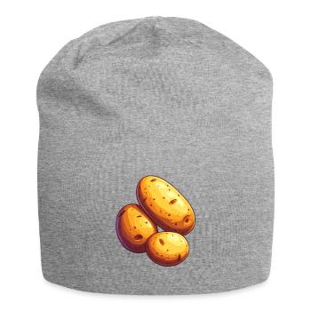 Pomme de terre - Bonnet en jersey - gris chiné - Devant