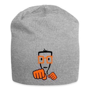 Boxer Fighter Boy - Jersey Beanie - heather grey - Front