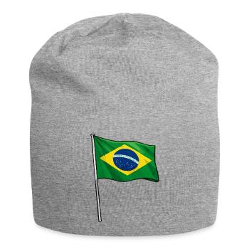 Art du drapeau brésilien - Bonnet en jersey - gris chiné - Devant