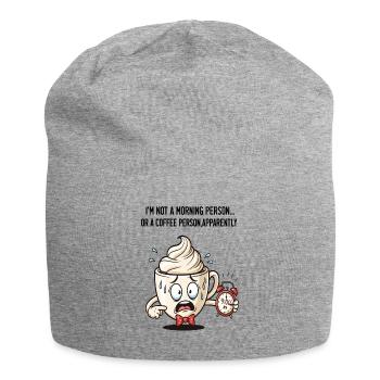 Tasse matinale anxieuse avec alarme - Bonnet en jersey - gris chiné - Devant