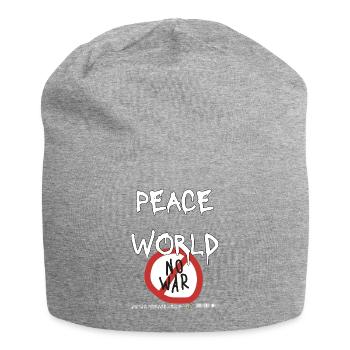 peace_in_the_world - Bonnet en jersey - gris chiné - Devant
