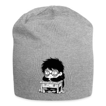 Student Burnout Office Blank Stare - Jersey Beanie - heather grey - Front