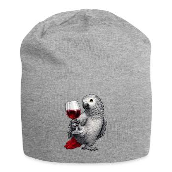 Graupapagei Weinglas - Jersey-Beanie - Grau meliert - Vorne