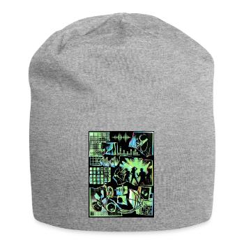 Electro Party Vintage - Jersey-Beanie - Grau meliert - Vorne