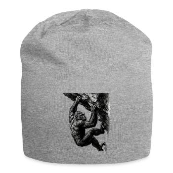 Realistic Gorilla: Bouldering & Grip Strength - Jersey Beanie - heather grey - Front