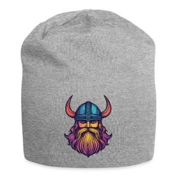 Wikinger Helm - Jersey-Beanie - Grau meliert - Vorne