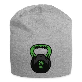 Kettlebell 24 KG Kugelhantel - Jersey-Beanie - Grau meliert - Vorne