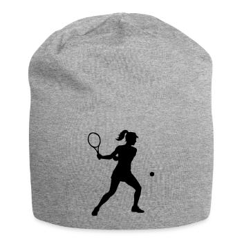 Tennis Spielerin - Jersey-Beanie - Grau meliert - Vorne