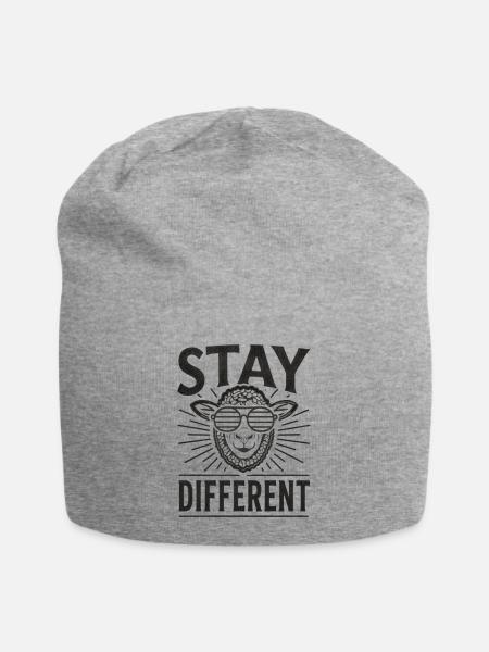 Stay Different Nerd Humor - Jersey-Beanie - Grau meliert