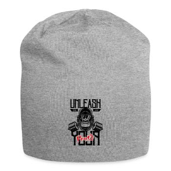 Power Schriftzug 2026 Vintage Tierisch Sportlich  - Jersey-Beanie - Grau meliert - Vorne