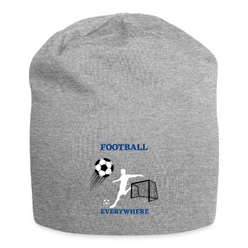 Le football partout - Bonnet en jersey - gris chiné - Devant