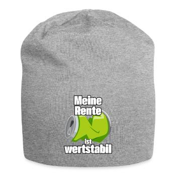 Meine Rente bleibt stabil - Jersey-Beanie - Grau meliert - Vorne
