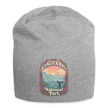 Glacier Bay National Park USA Alaska Vintage - Jersey Beanie - heather grey - Front